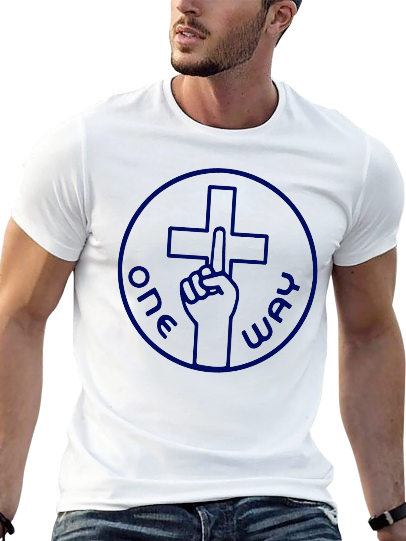 One Way Christian T-Shirt - Black