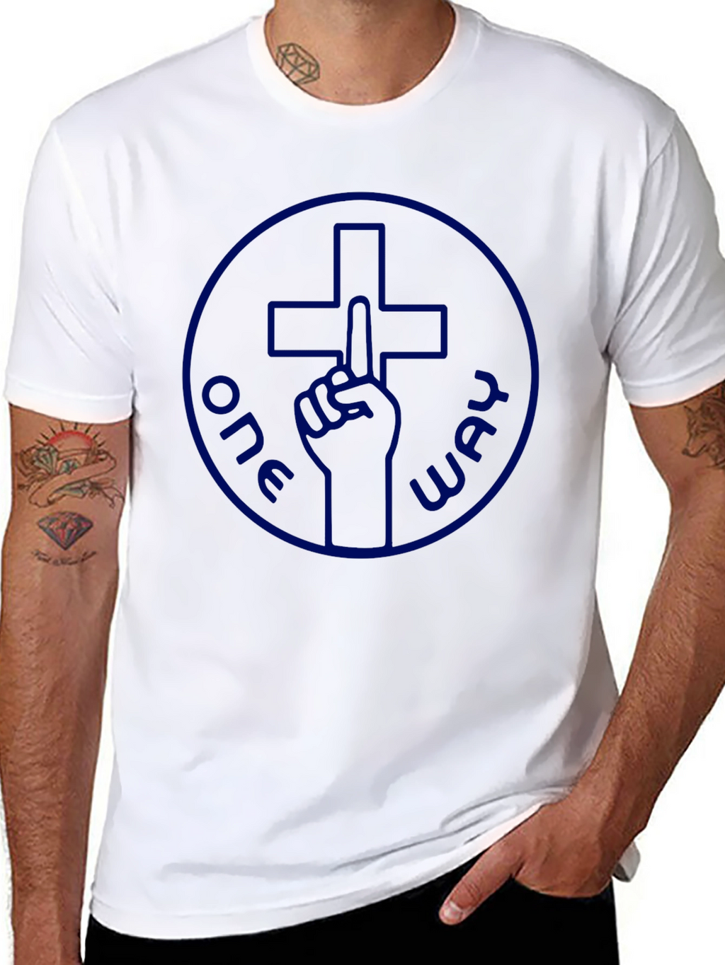 One Way Christian T-Shirt - Black