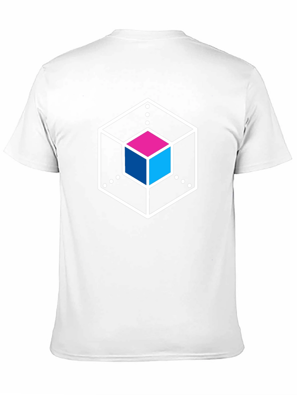Abstract Cube Graphic Tee - Stylish Black T-Shirt