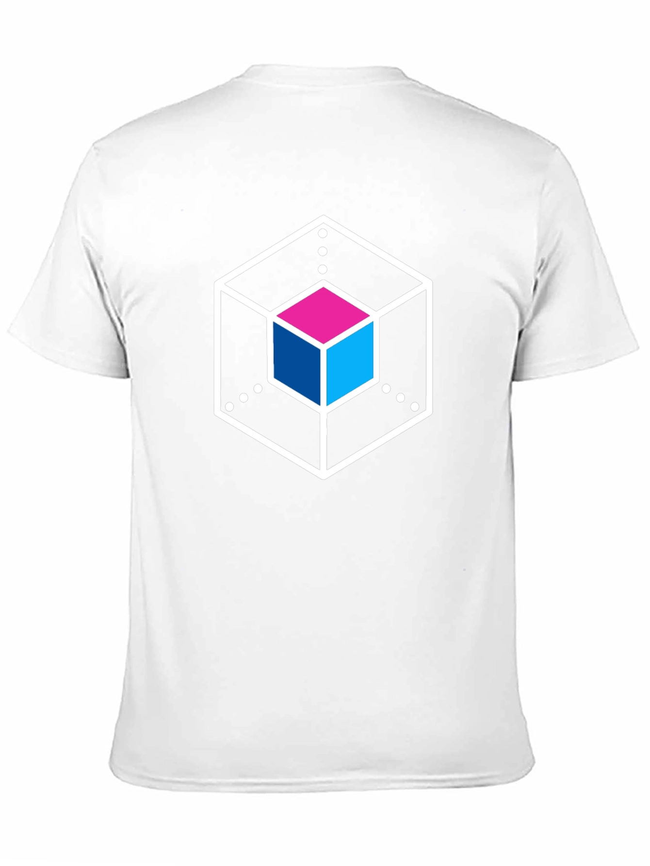Abstract Cube Graphic Tee - Stylish Black T-Shirt