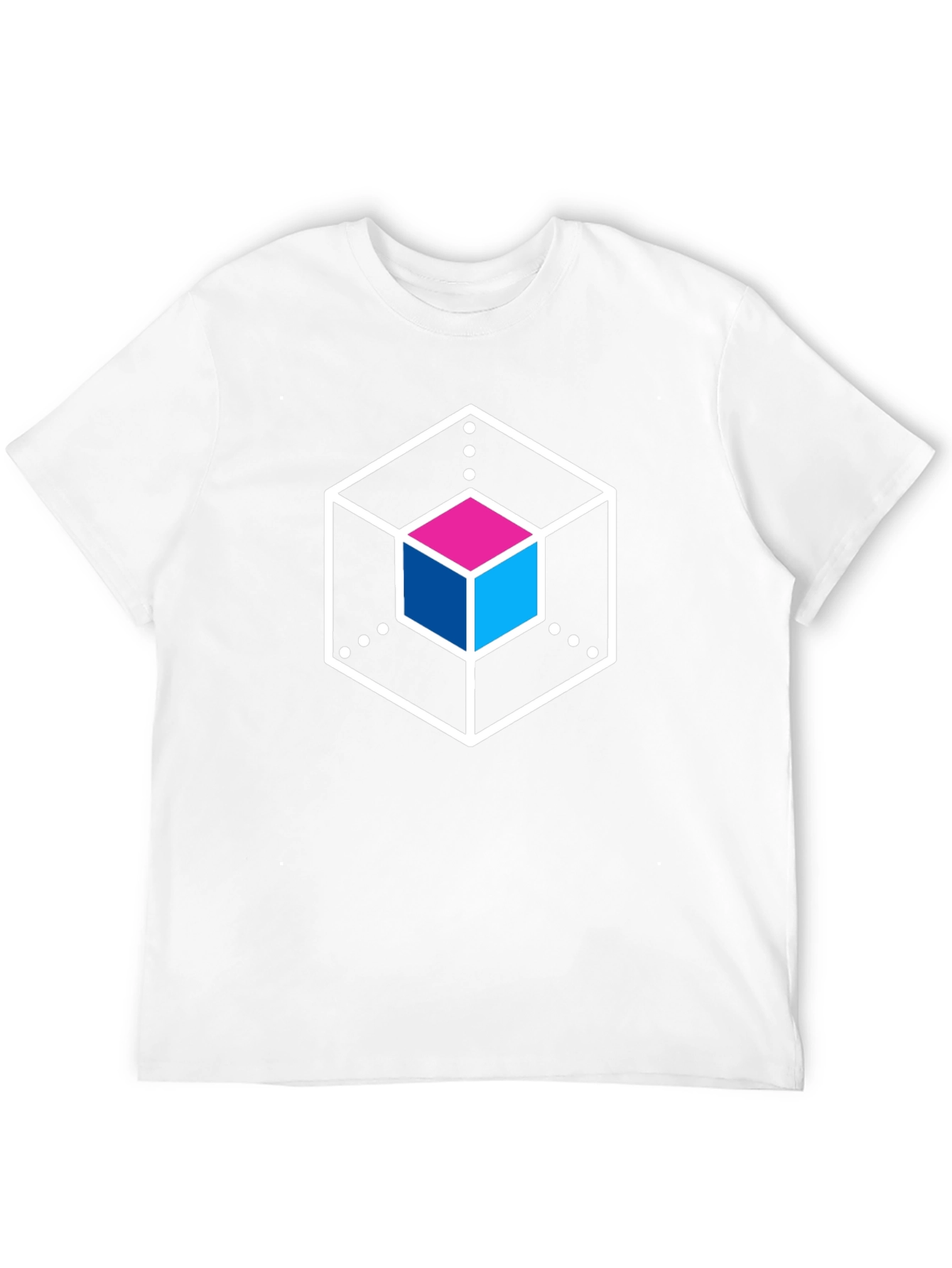 Abstract Cube Graphic Tee - Stylish Black T-Shirt