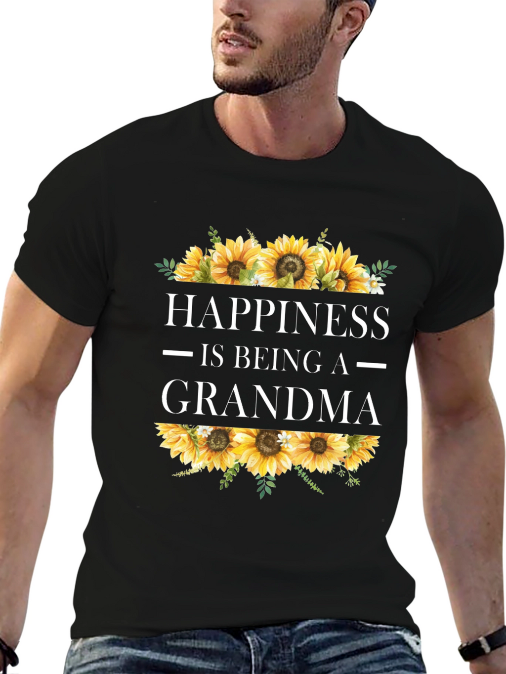 Happiness is Being a Grandma Sunflower T-Shirt