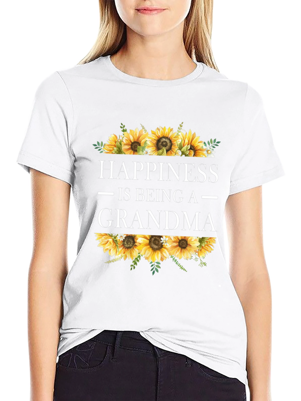 Happiness is Being a Grandma Sunflower T-Shirt