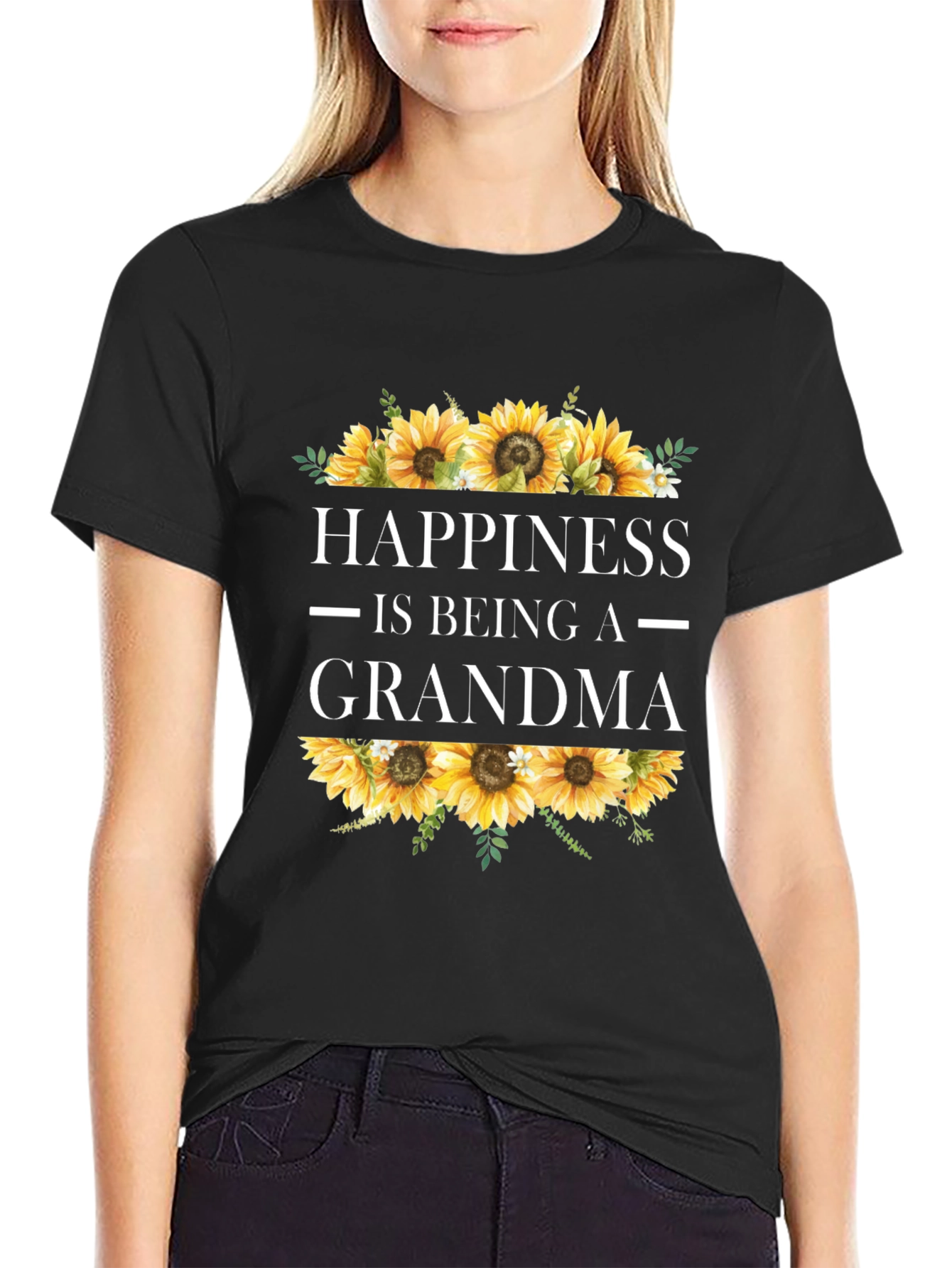 Happiness is Being a Grandma Sunflower T-Shirt