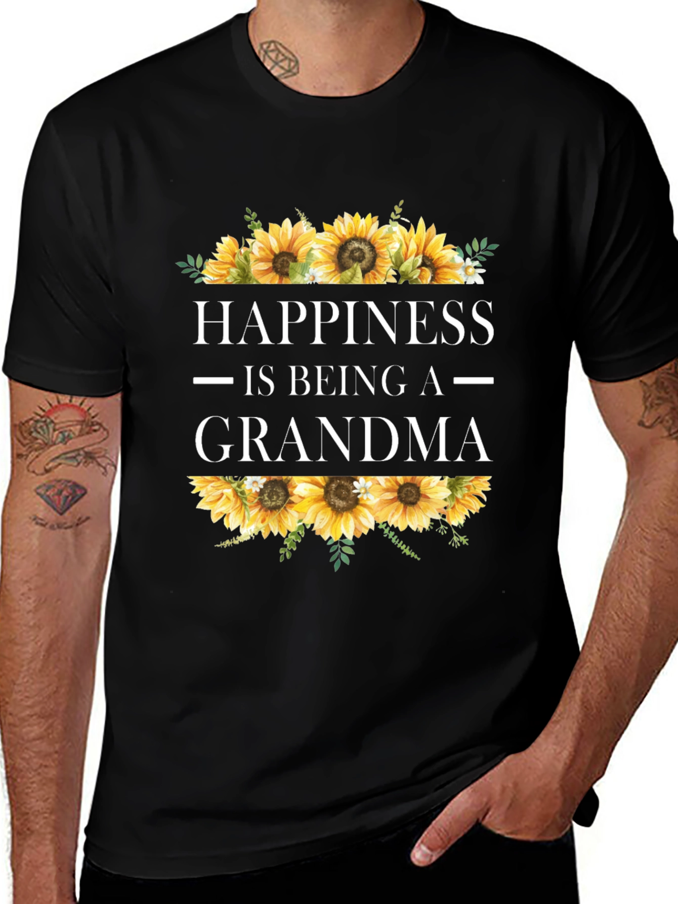 Happiness is Being a Grandma Sunflower T-Shirt