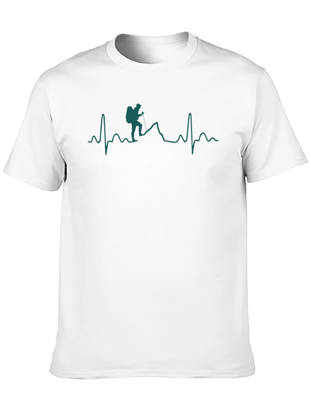 Hiking Heartbeat Graphic Tee - Black
