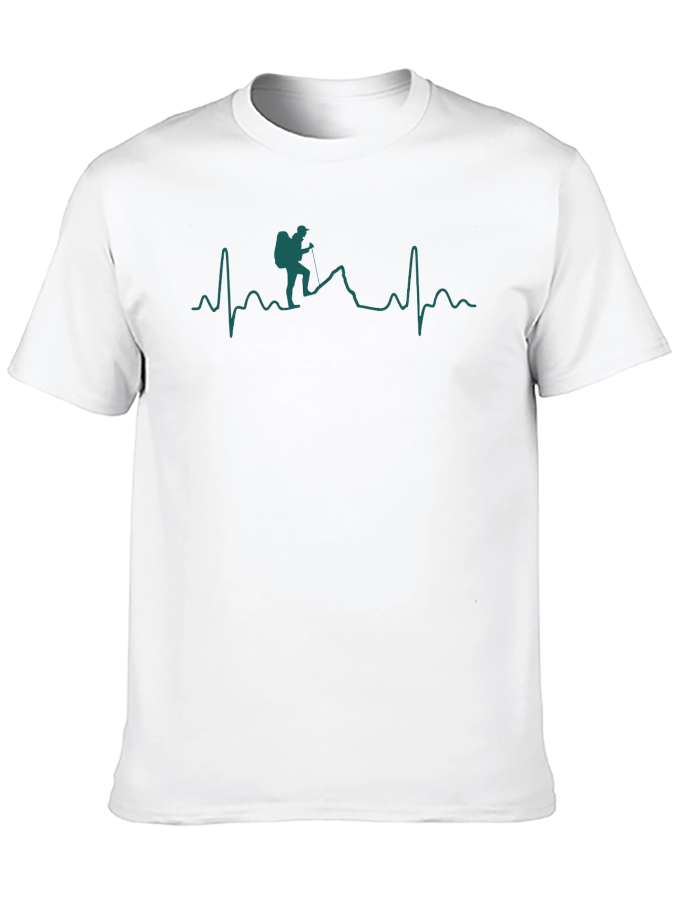Hiking Heartbeat Graphic Tee - Black