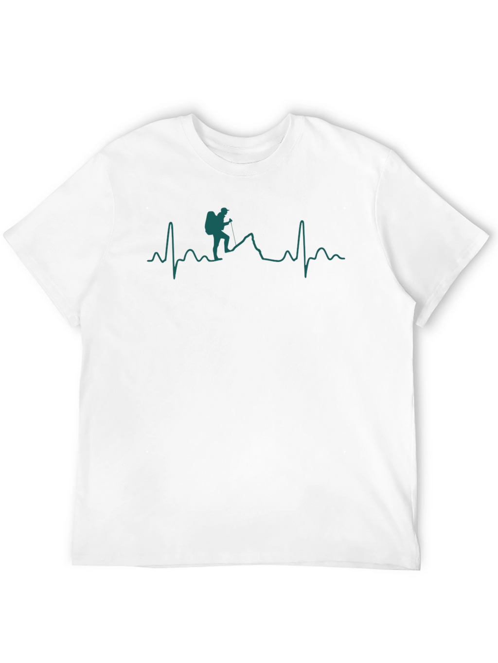 Hiking Heartbeat Graphic Tee - Black