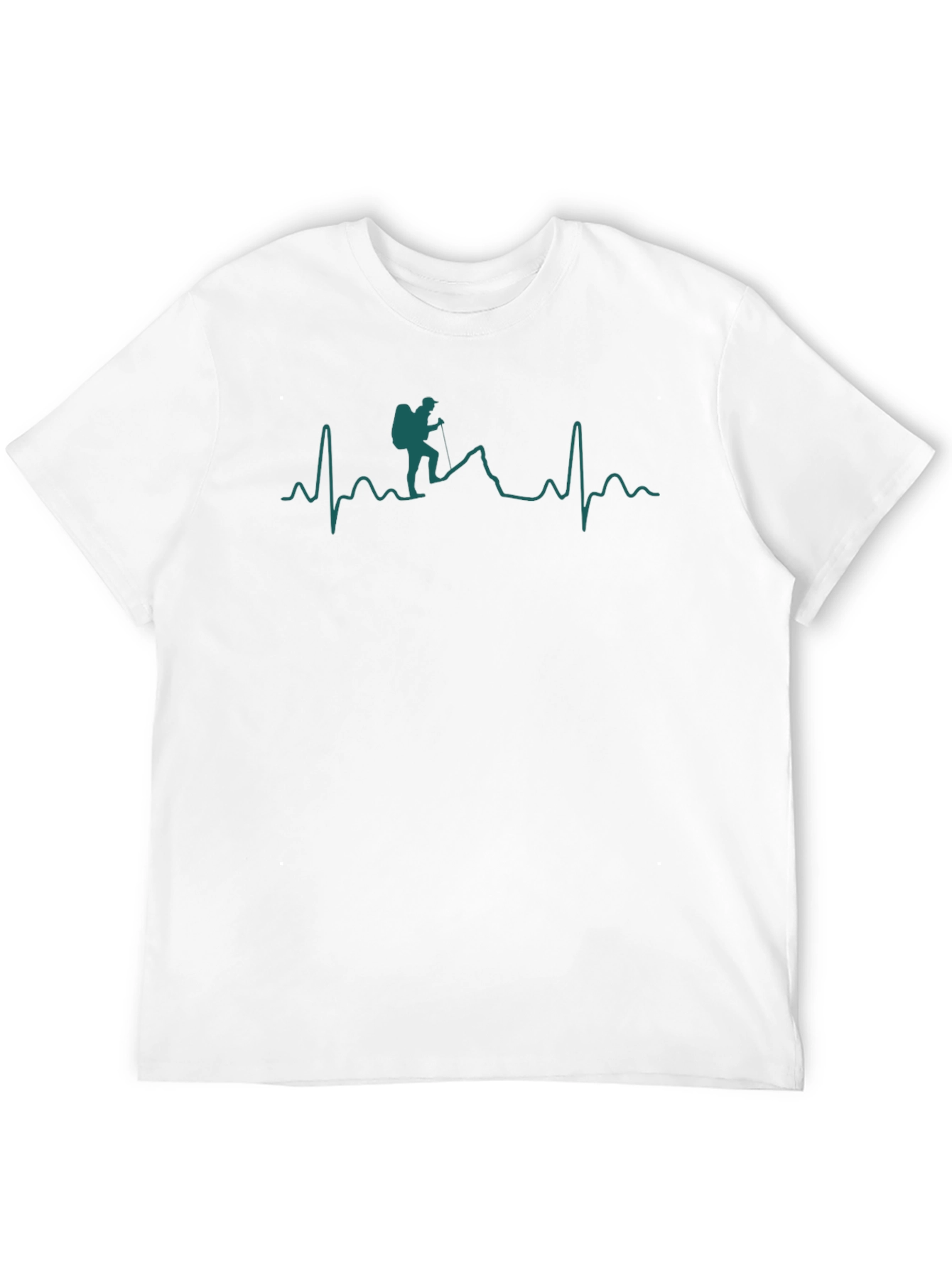 Hiking Heartbeat Graphic Tee - Black