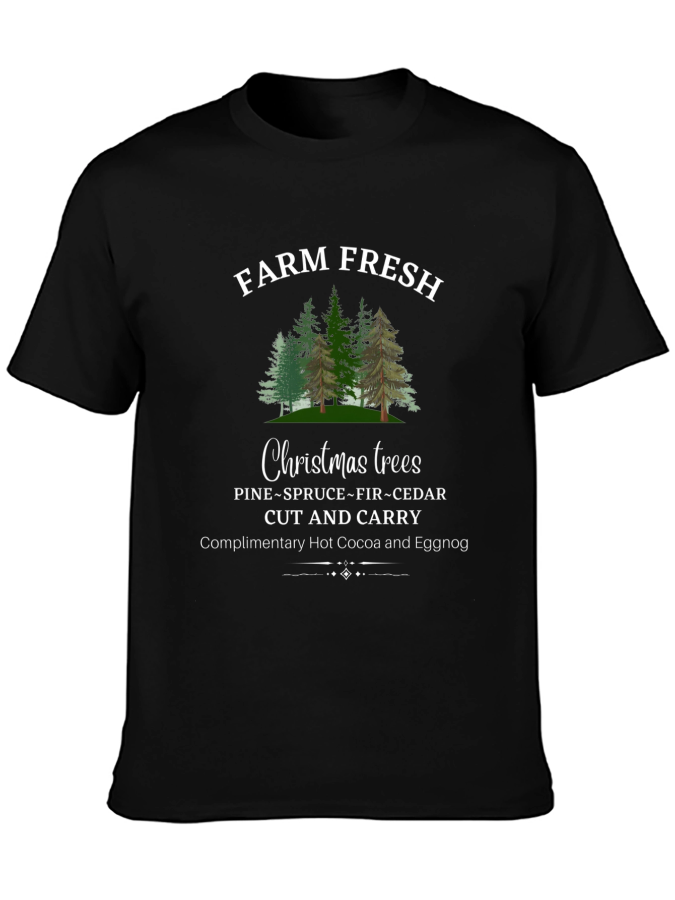 Farm Fresh Christmas Trees Graphic Tee