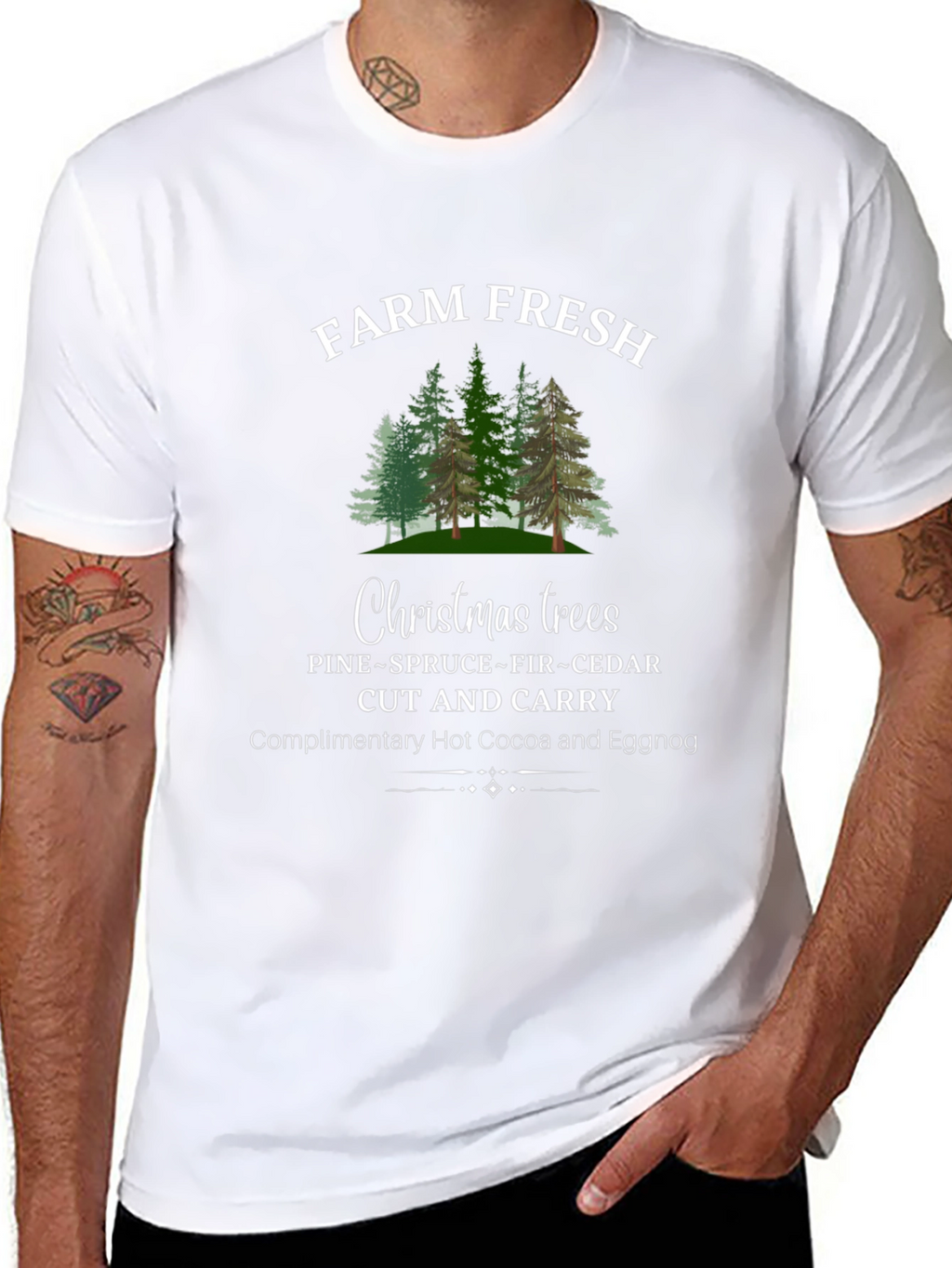 Farm Fresh Christmas Trees Graphic Tee