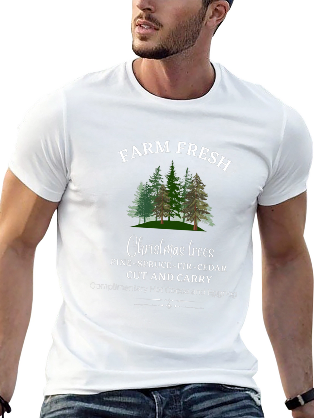 Farm Fresh Christmas Trees Graphic Tee