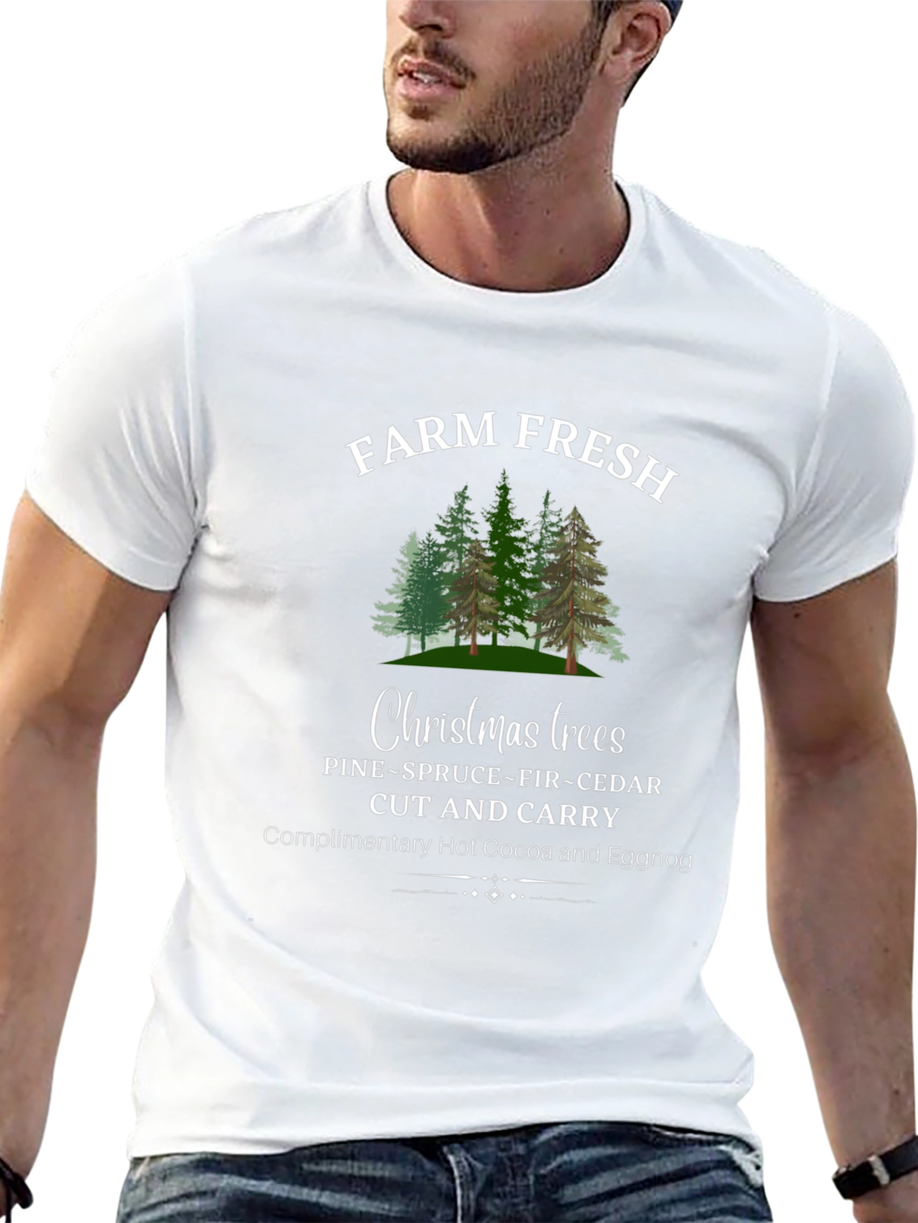 Farm Fresh Christmas Trees Graphic Tee