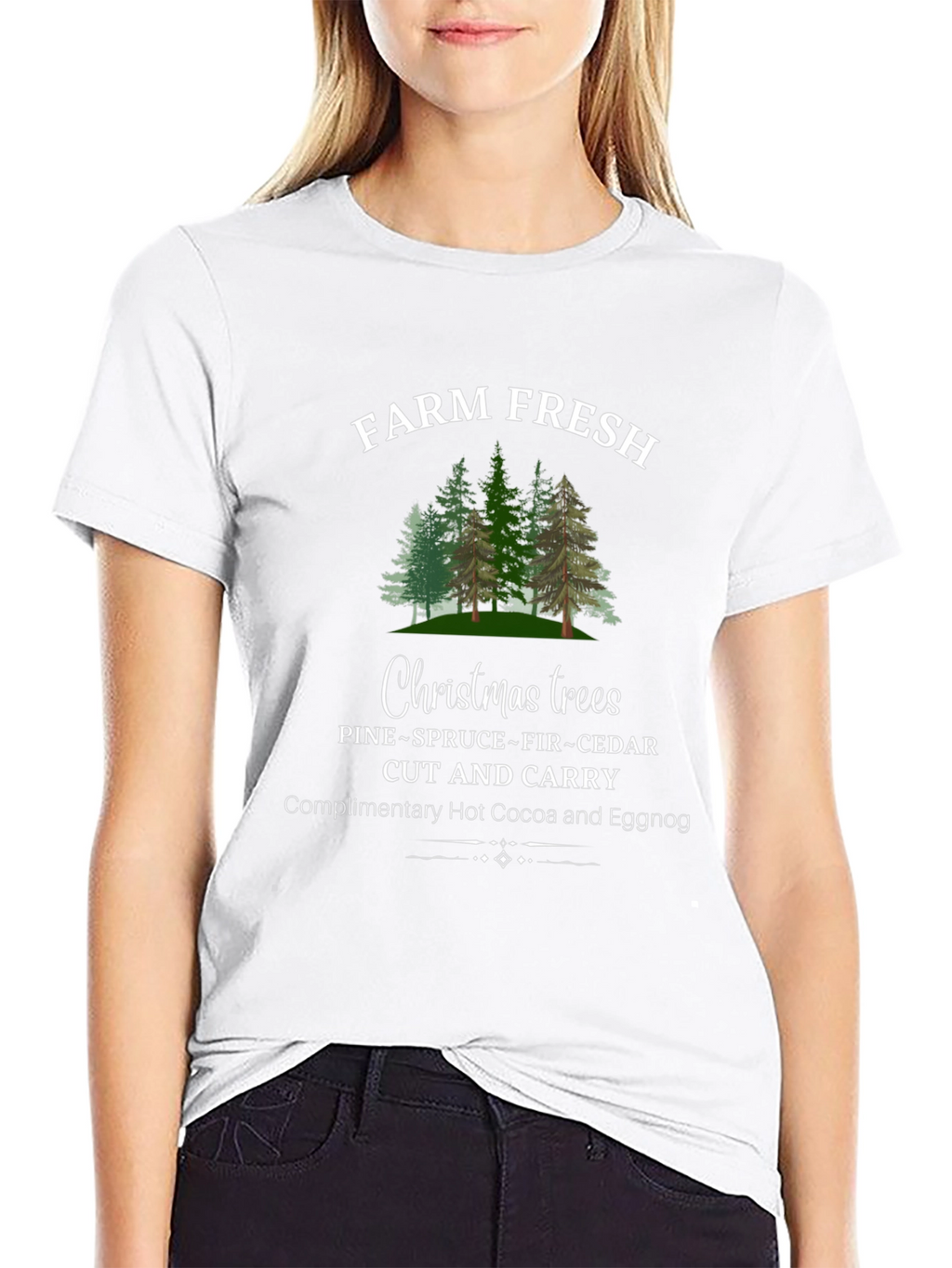 Farm Fresh Christmas Trees Graphic Tee