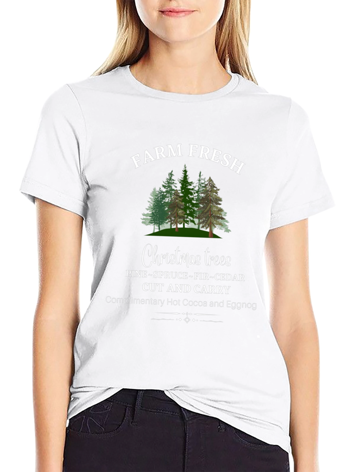 Farm Fresh Christmas Trees Graphic Tee