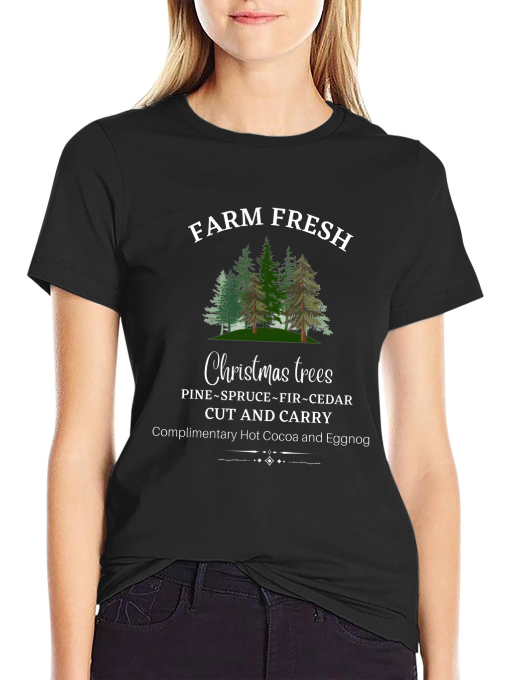 Farm Fresh Christmas Trees Graphic Tee