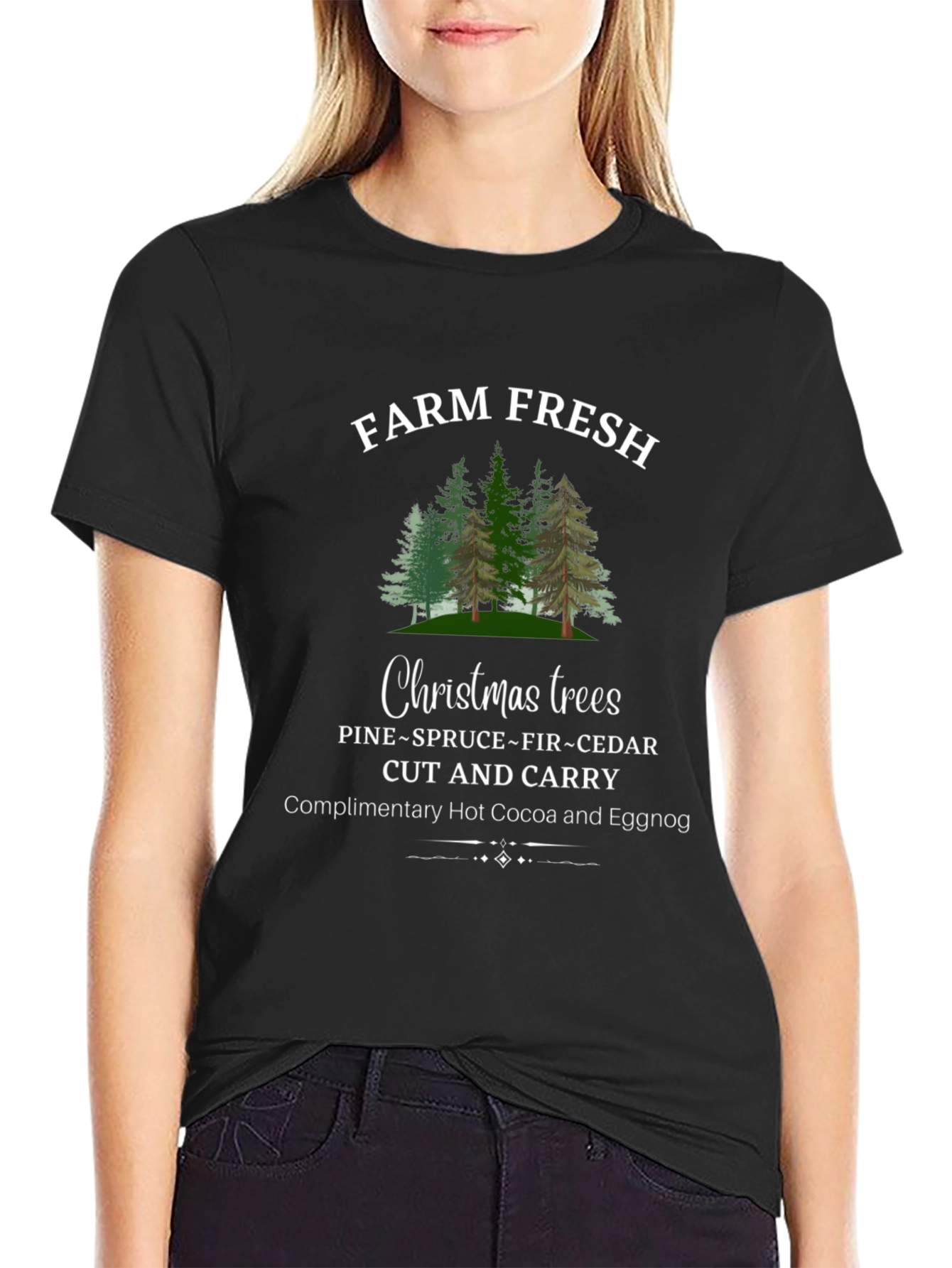 Farm Fresh Christmas Trees Graphic Tee