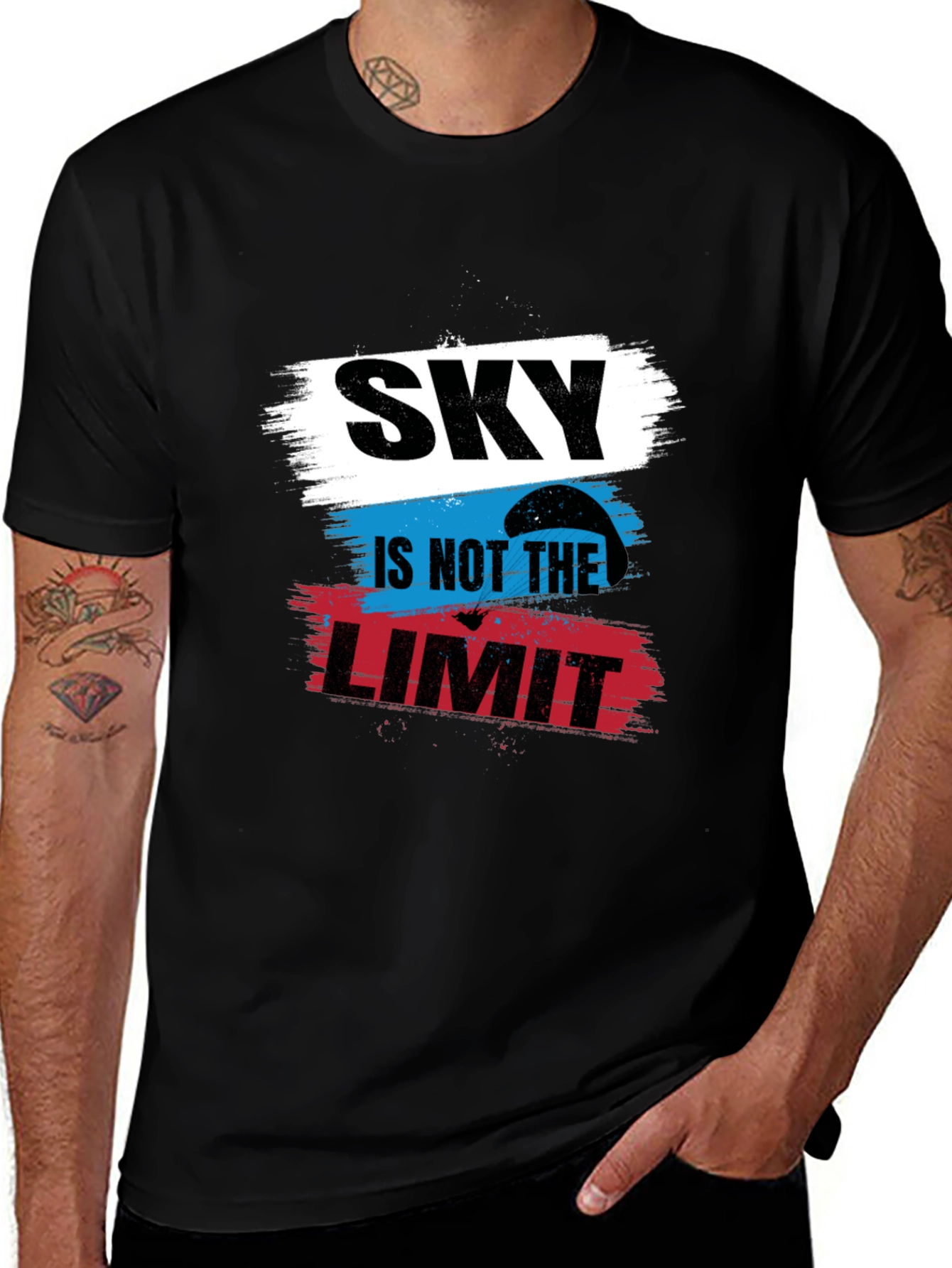 Sky Is Not The Limit Black T-Shirt