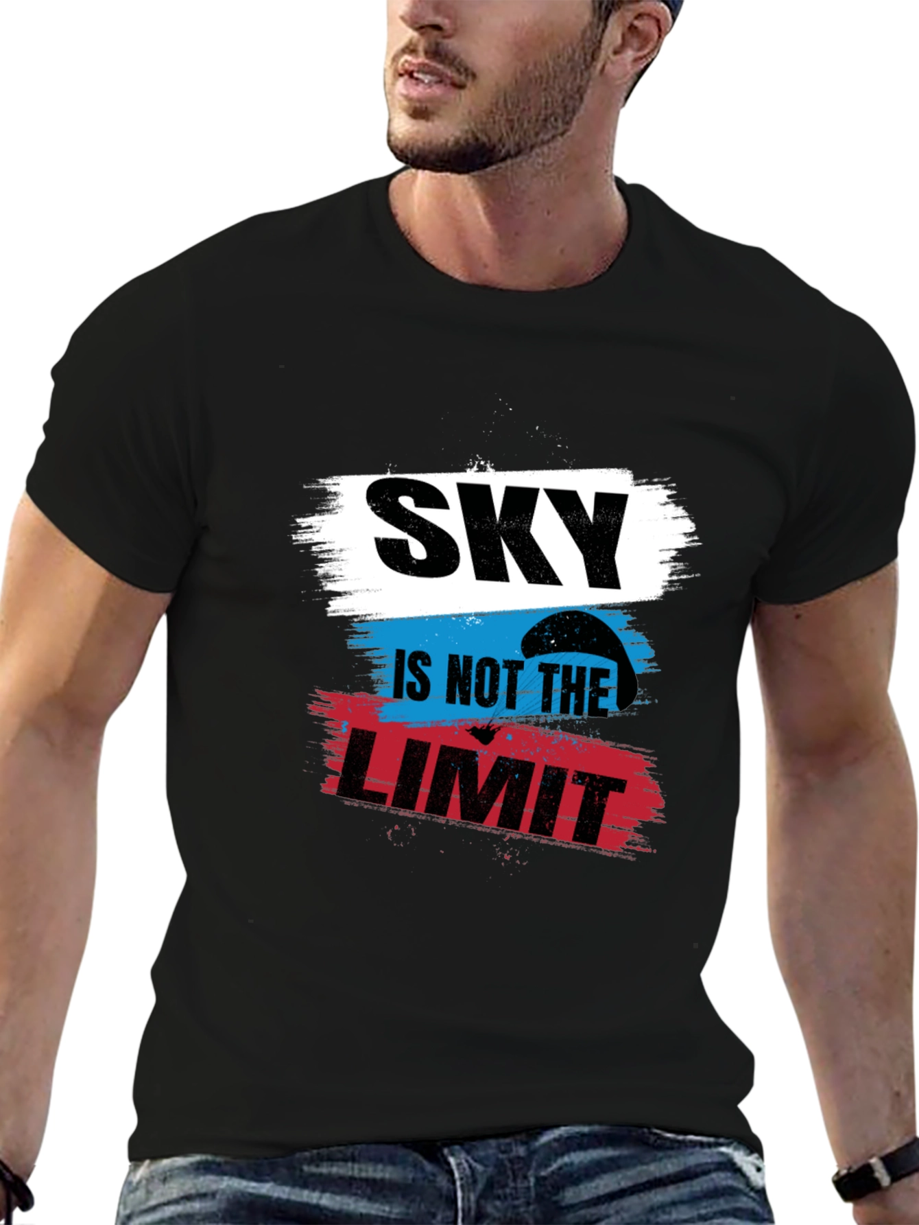 Sky Is Not The Limit Black T-Shirt