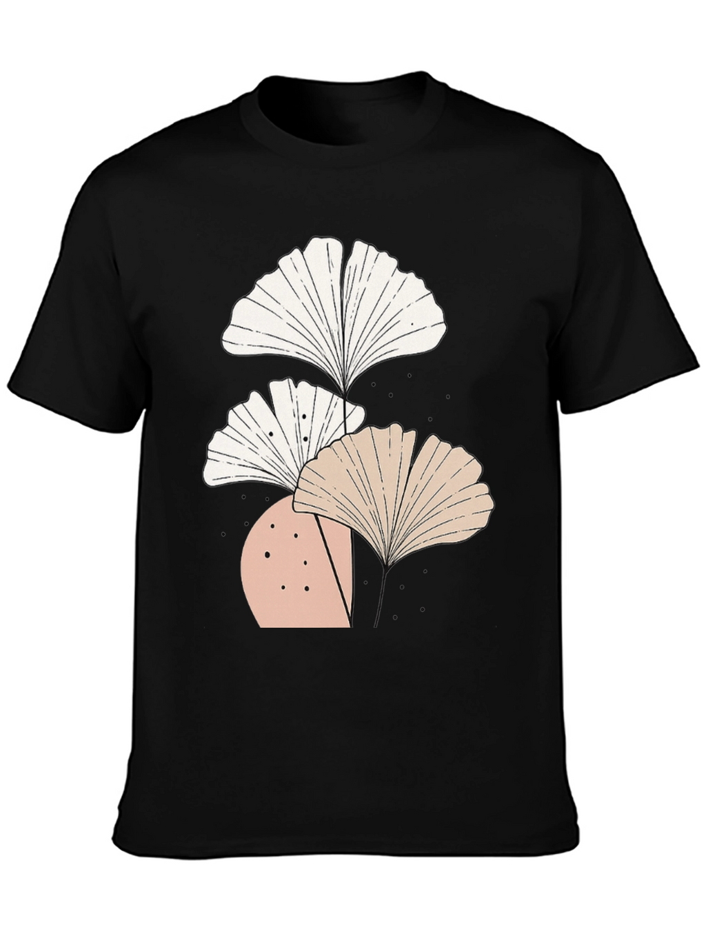Botanical Ginkgo Leaf Graphic Tee - Modern Style