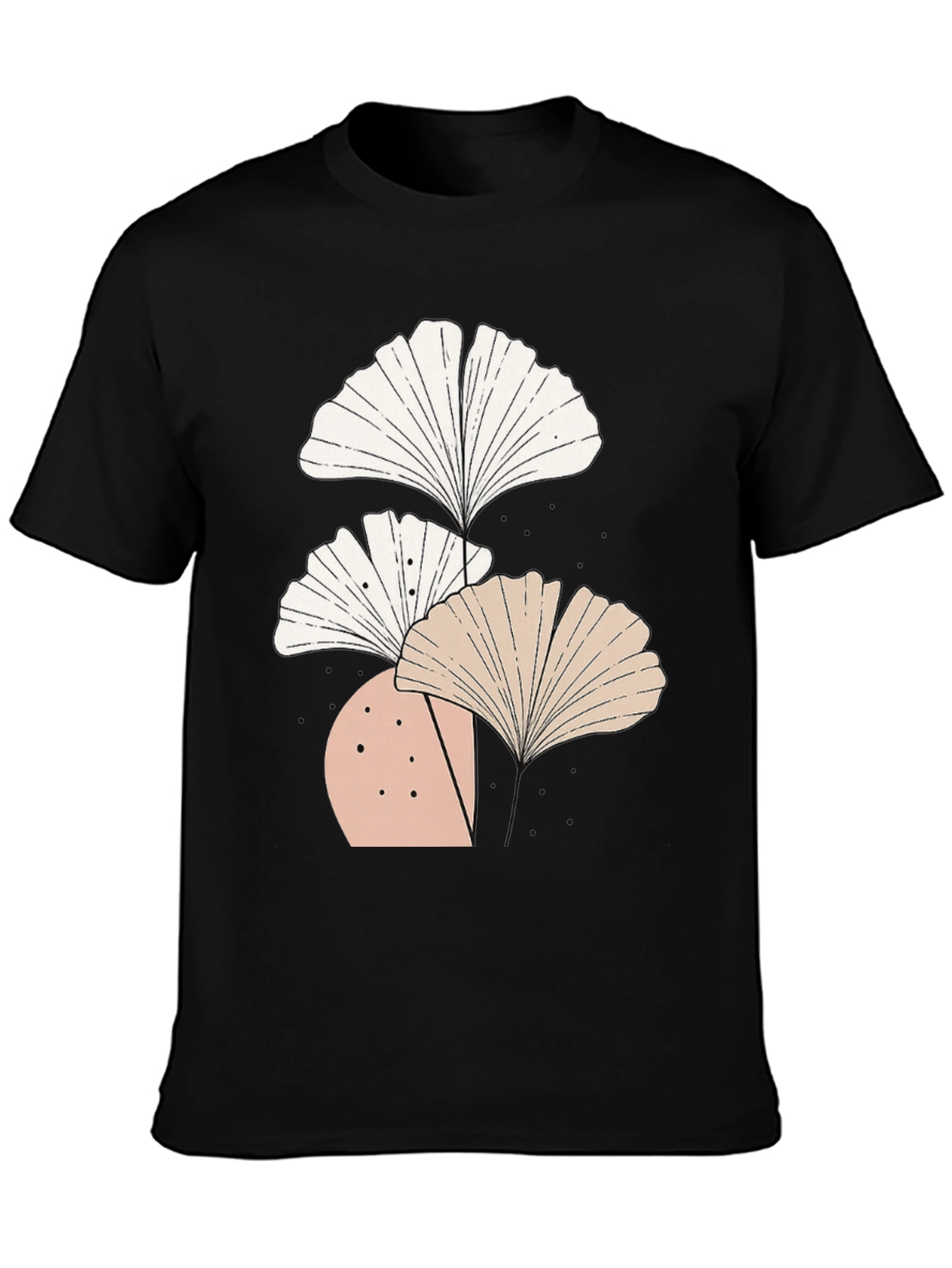 Botanical Ginkgo Leaf Graphic Tee - Modern Style