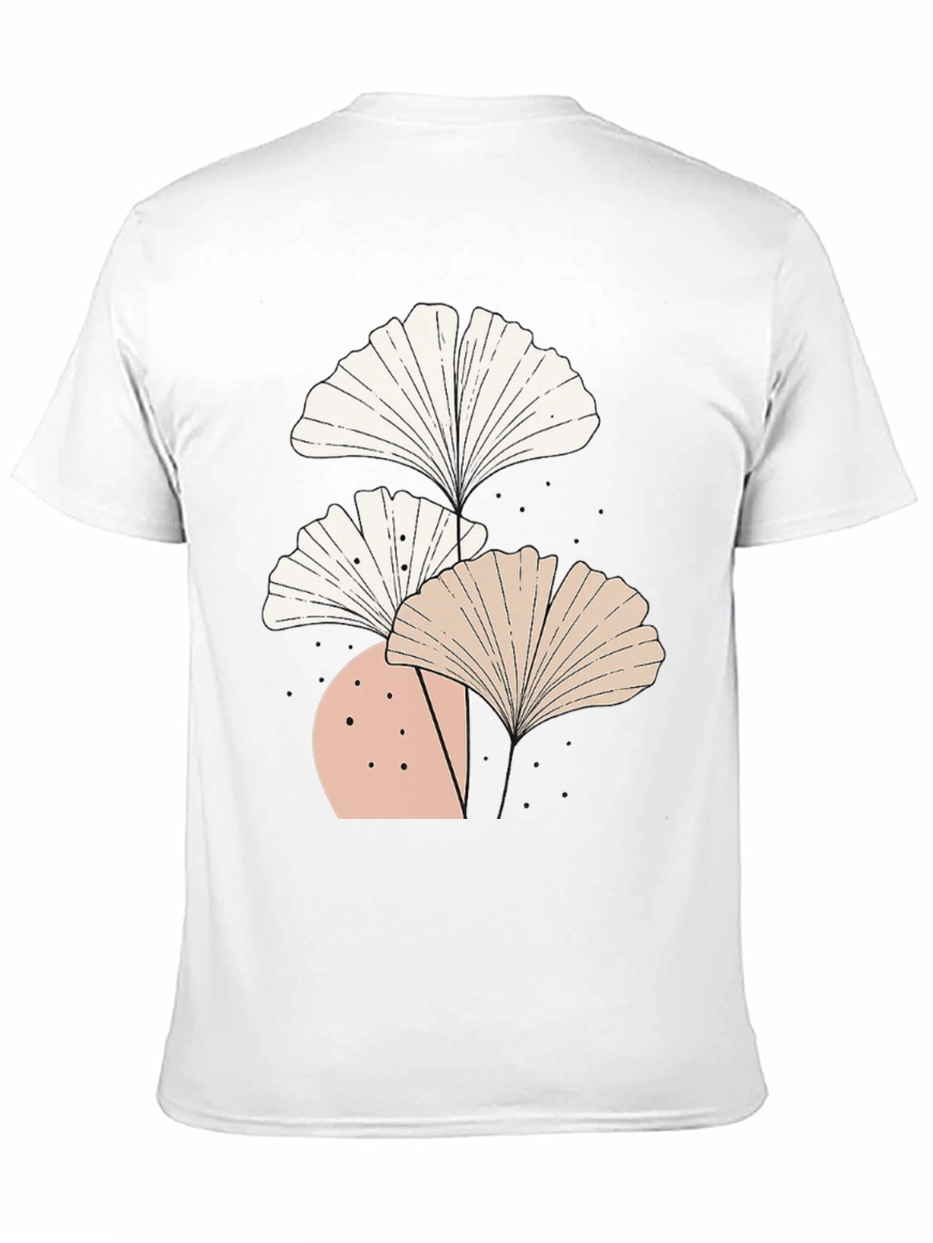Botanical Ginkgo Leaf Graphic Tee - Modern Style