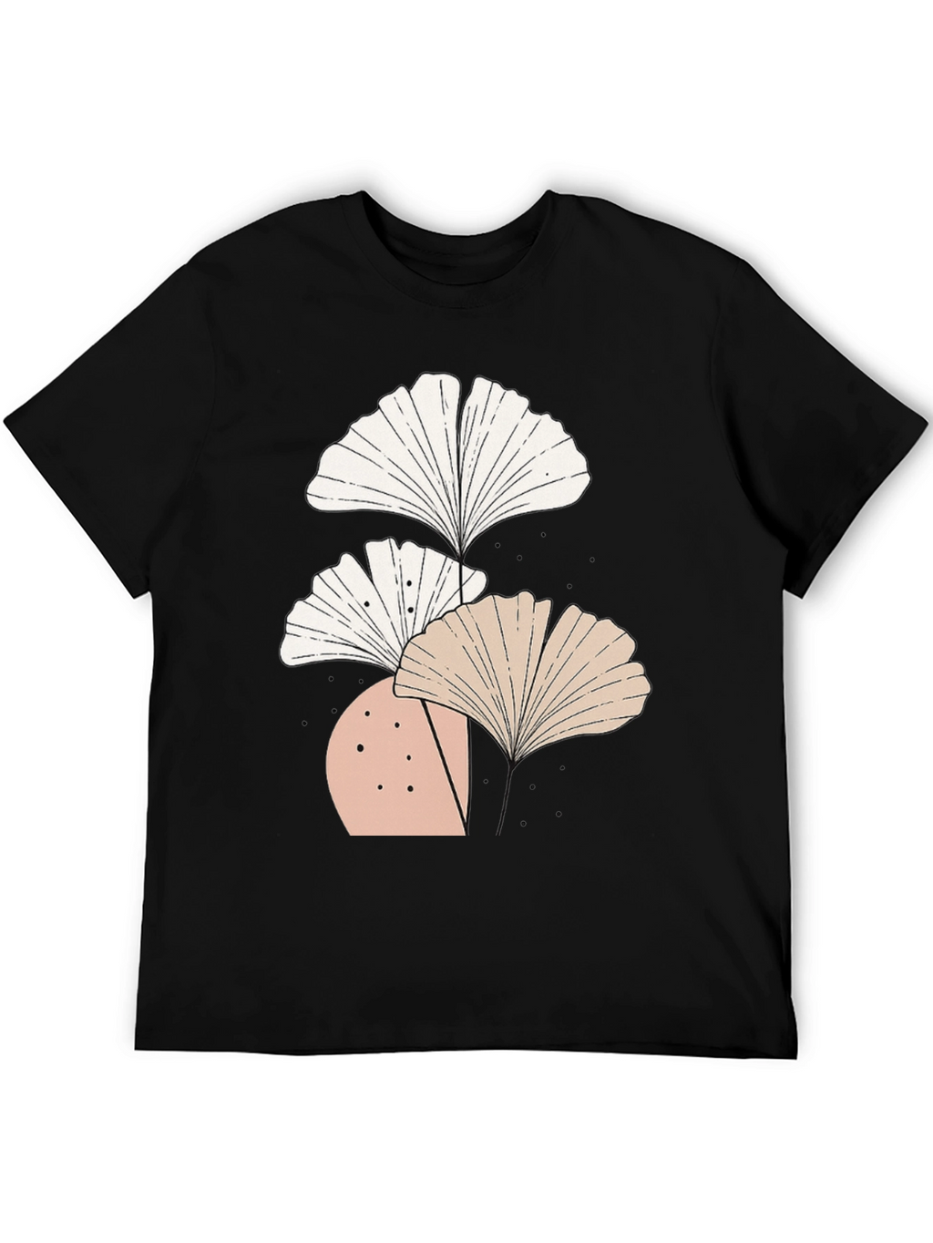 Botanical Ginkgo Leaf Graphic Tee - Modern Style