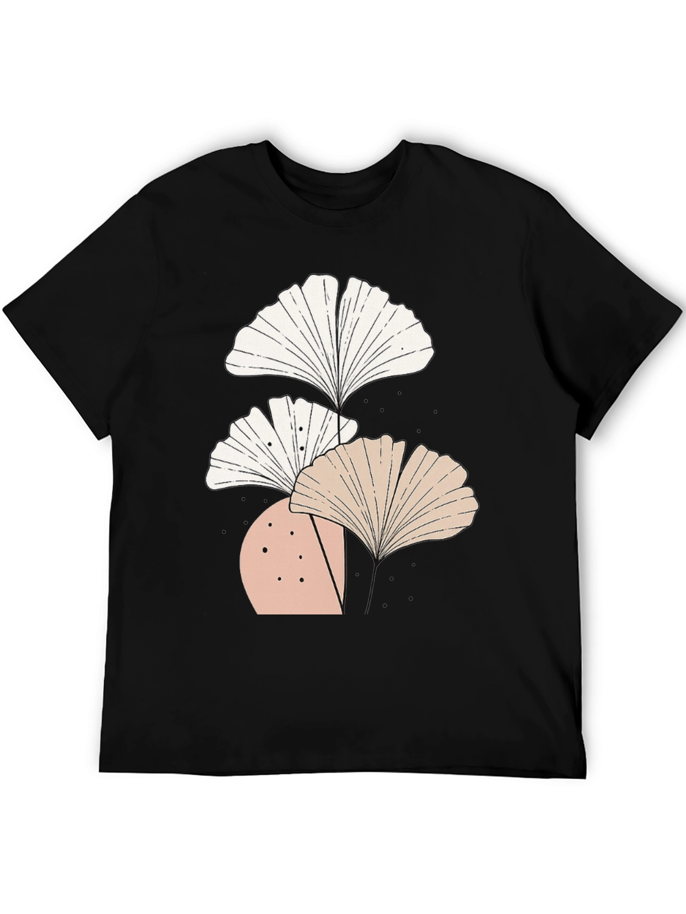 Botanical Ginkgo Leaf Graphic Tee - Modern Style