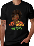 Black History T-Shirt - Afro Woman Design
