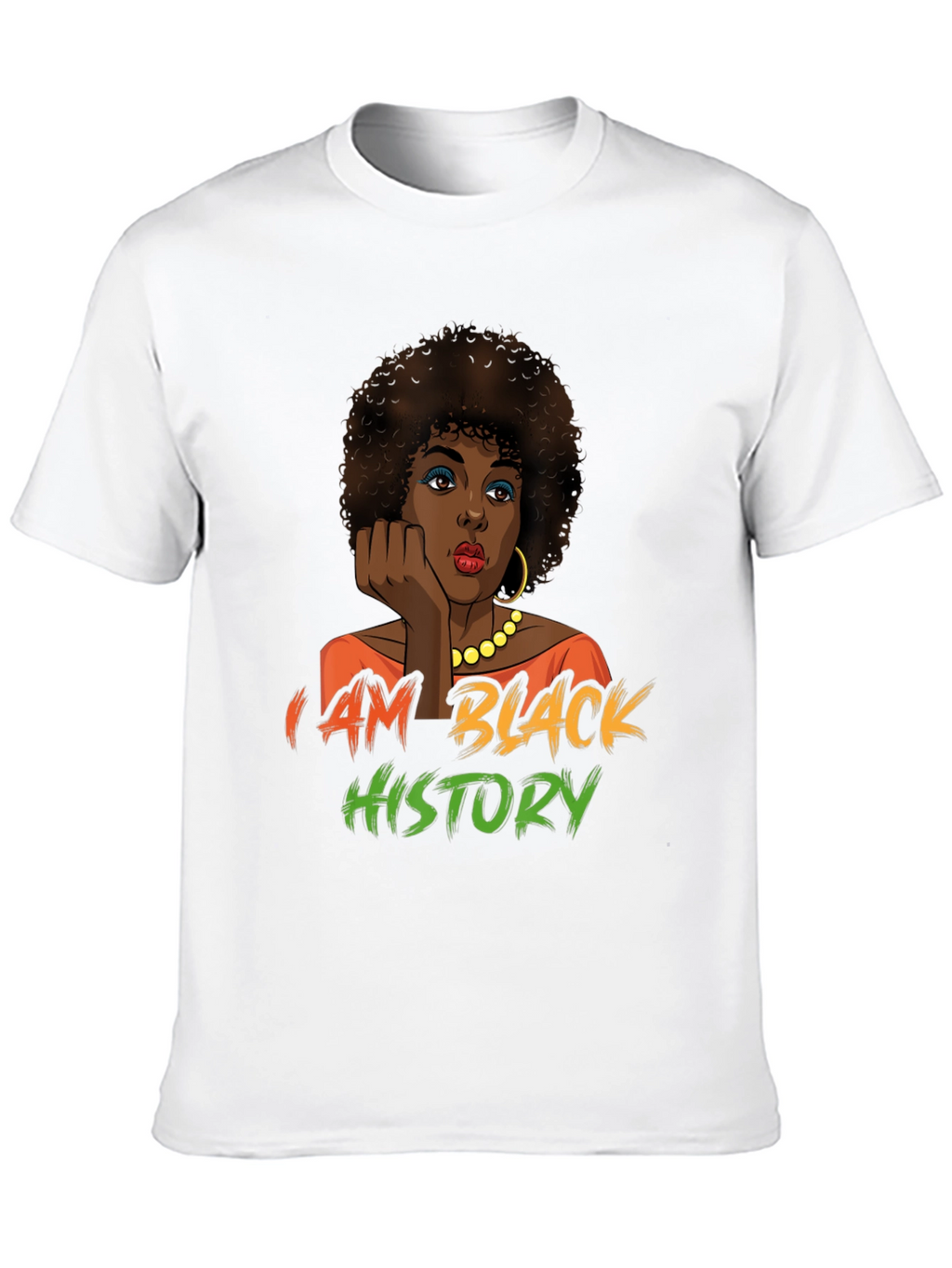 Black History T-Shirt - Afro Woman Design