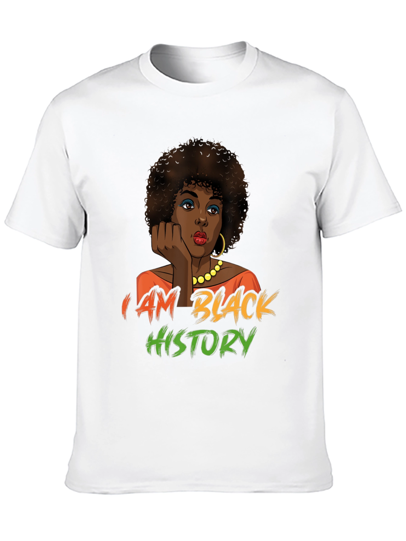 Black History T-Shirt - Afro Woman Design
