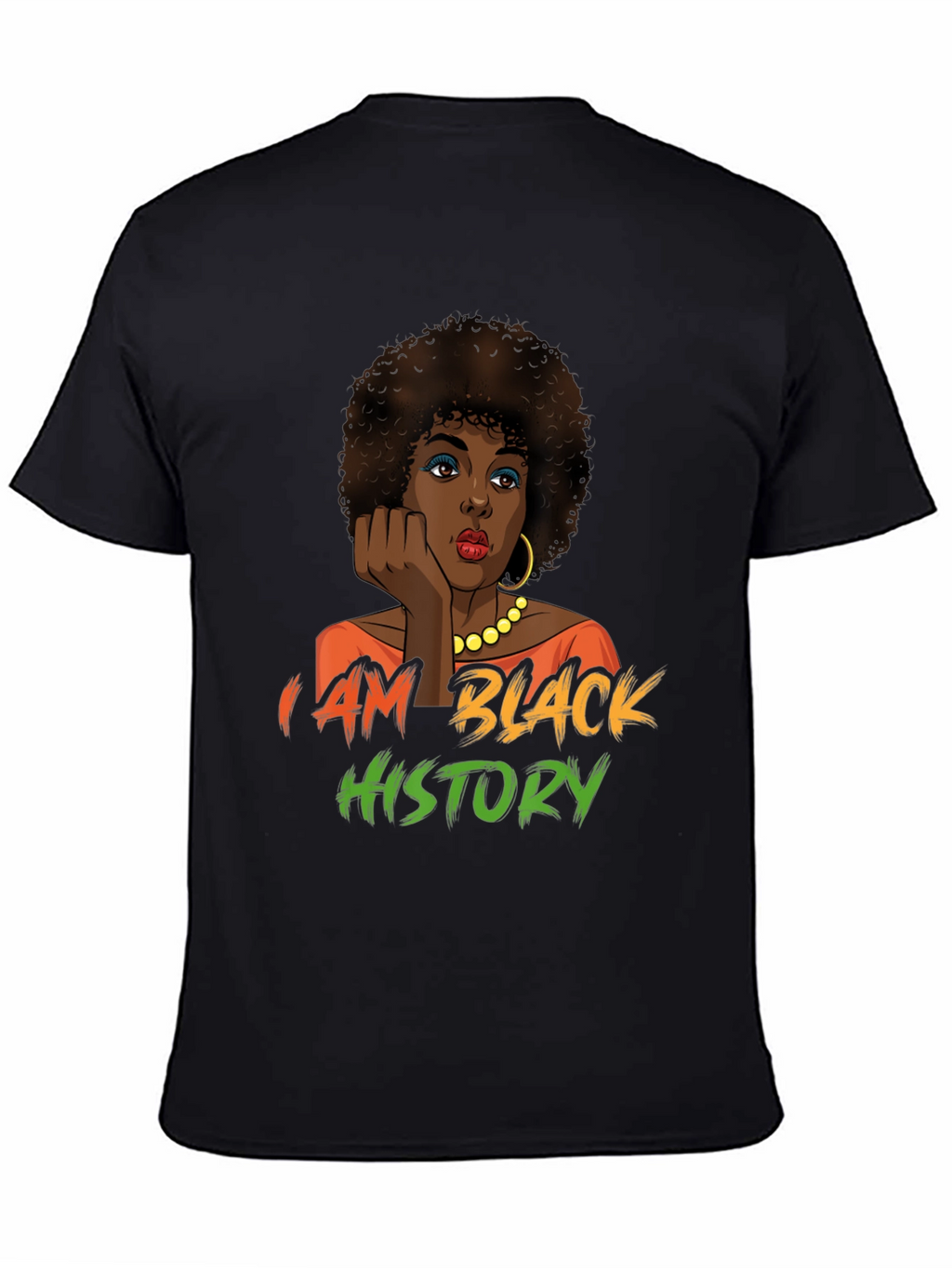 Black History T-Shirt - Afro Woman Design