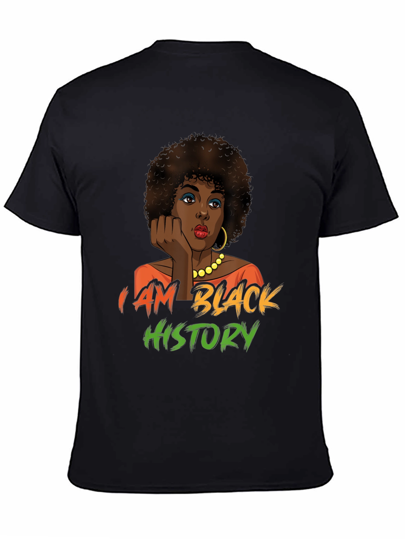 Black History T-Shirt - Afro Woman Design