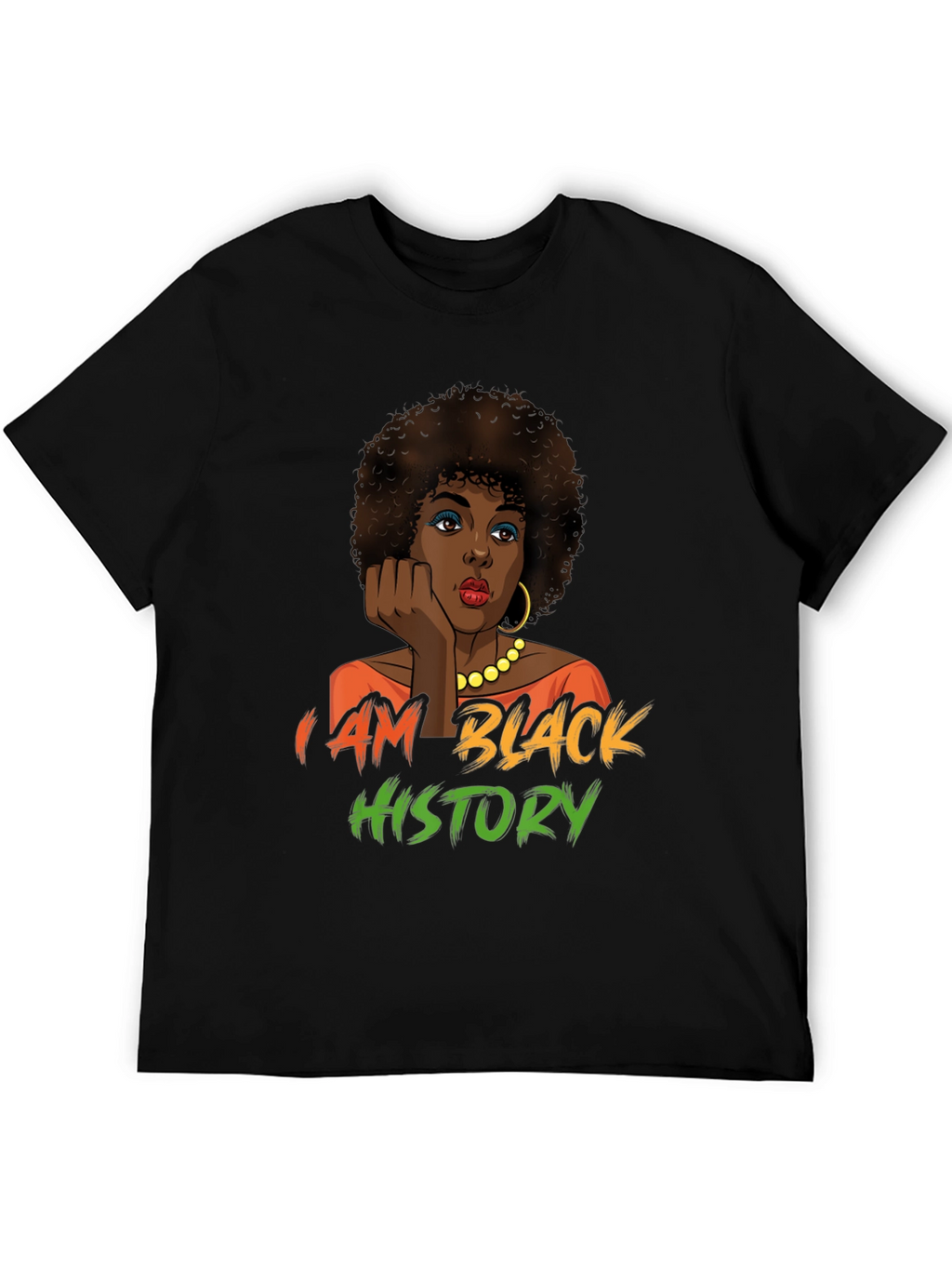 Black History T-Shirt - Afro Woman Design