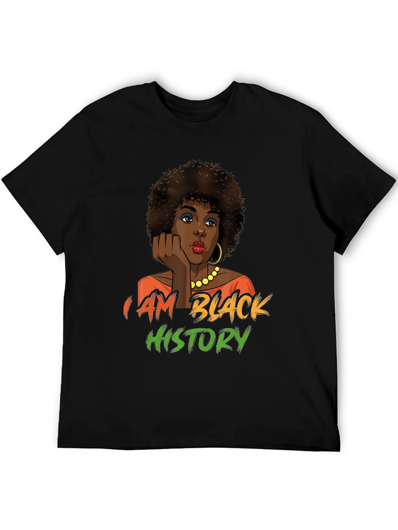 Black History T-Shirt - Afro Woman Design