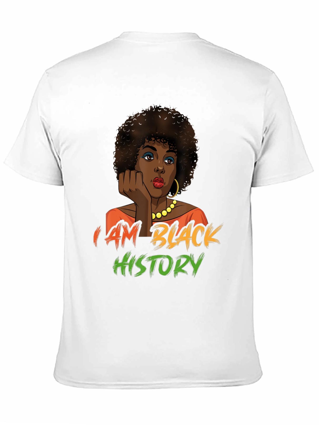 Black History T-Shirt - Afro Woman Design