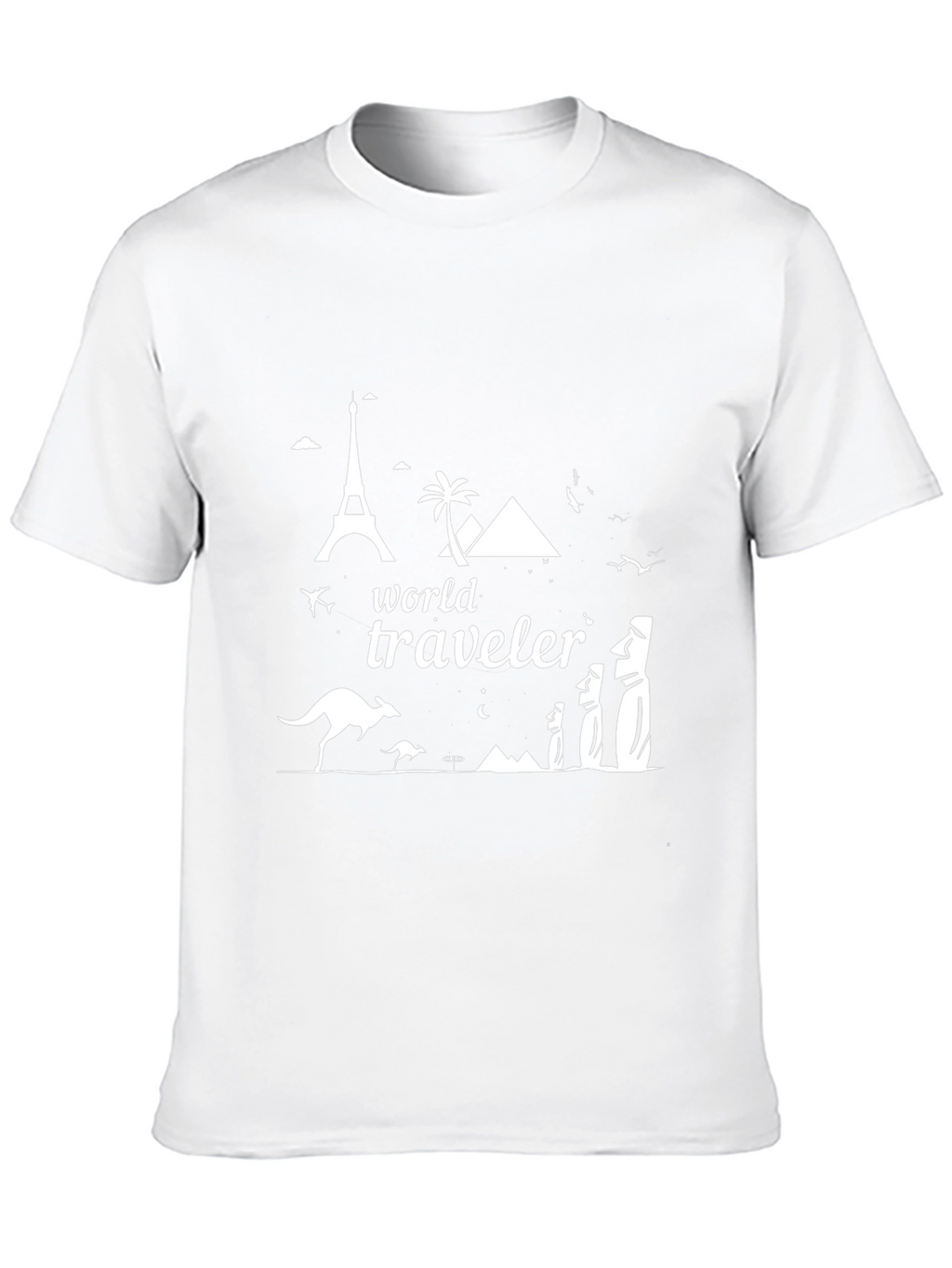 World Traveler Graphic Tee - Black Cotton T-Shirt