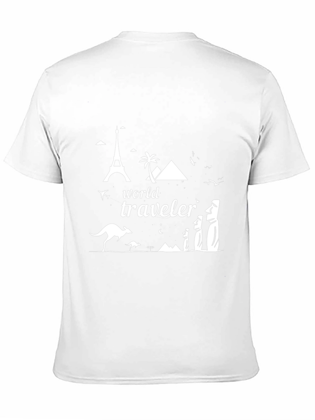 World Traveler Graphic Tee - Black Cotton T-Shirt