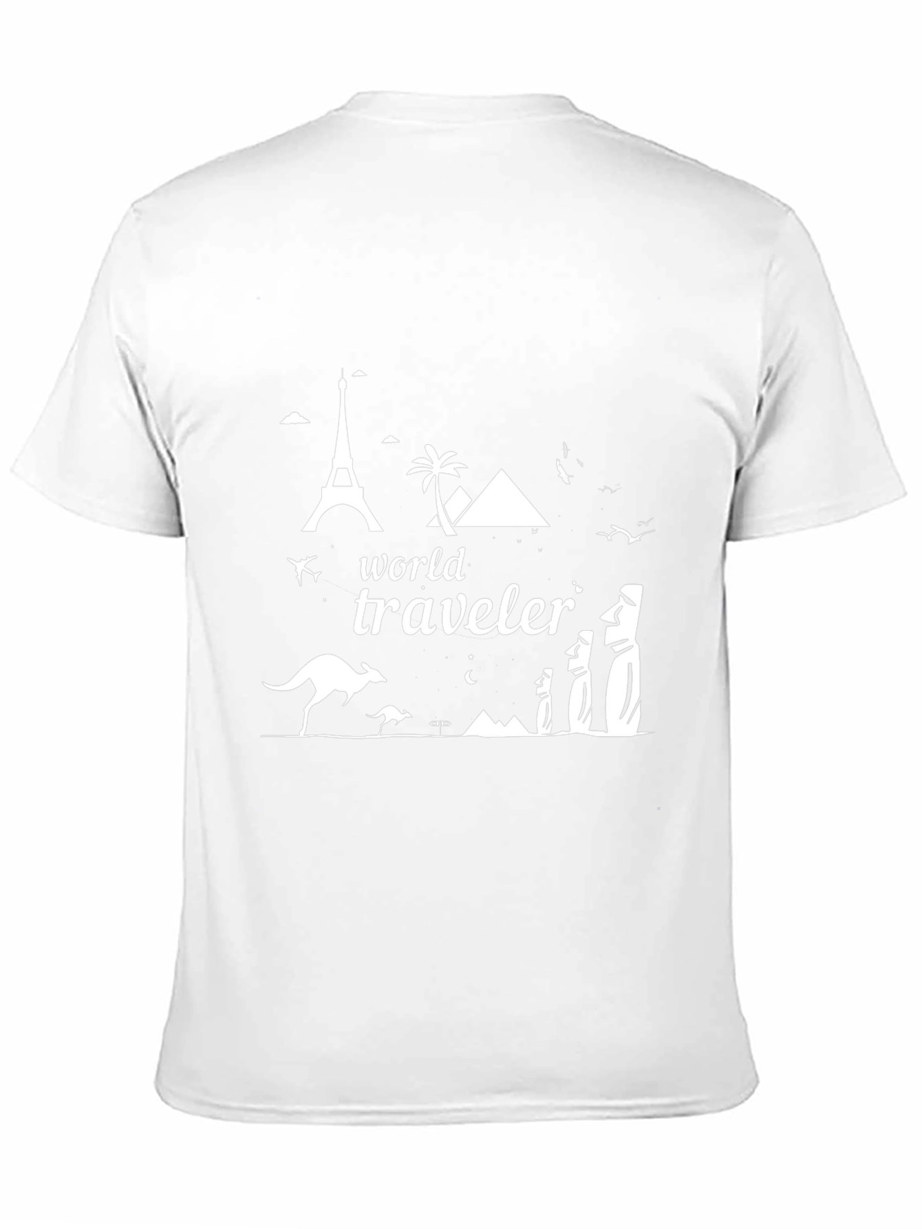 World Traveler Graphic Tee - Black Cotton T-Shirt