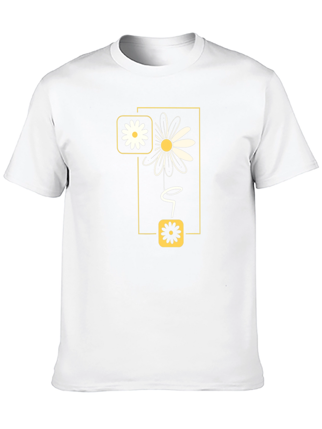 Daisy Graphic Print Mens Black T-Shirt