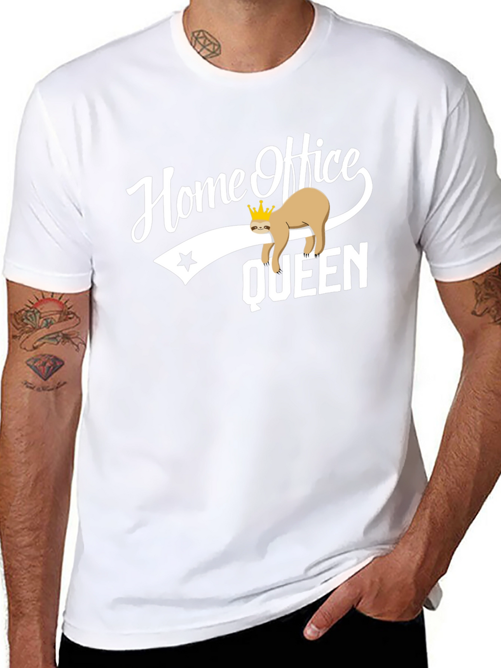 Home Office Queen Sloth Graphic T-Shirt