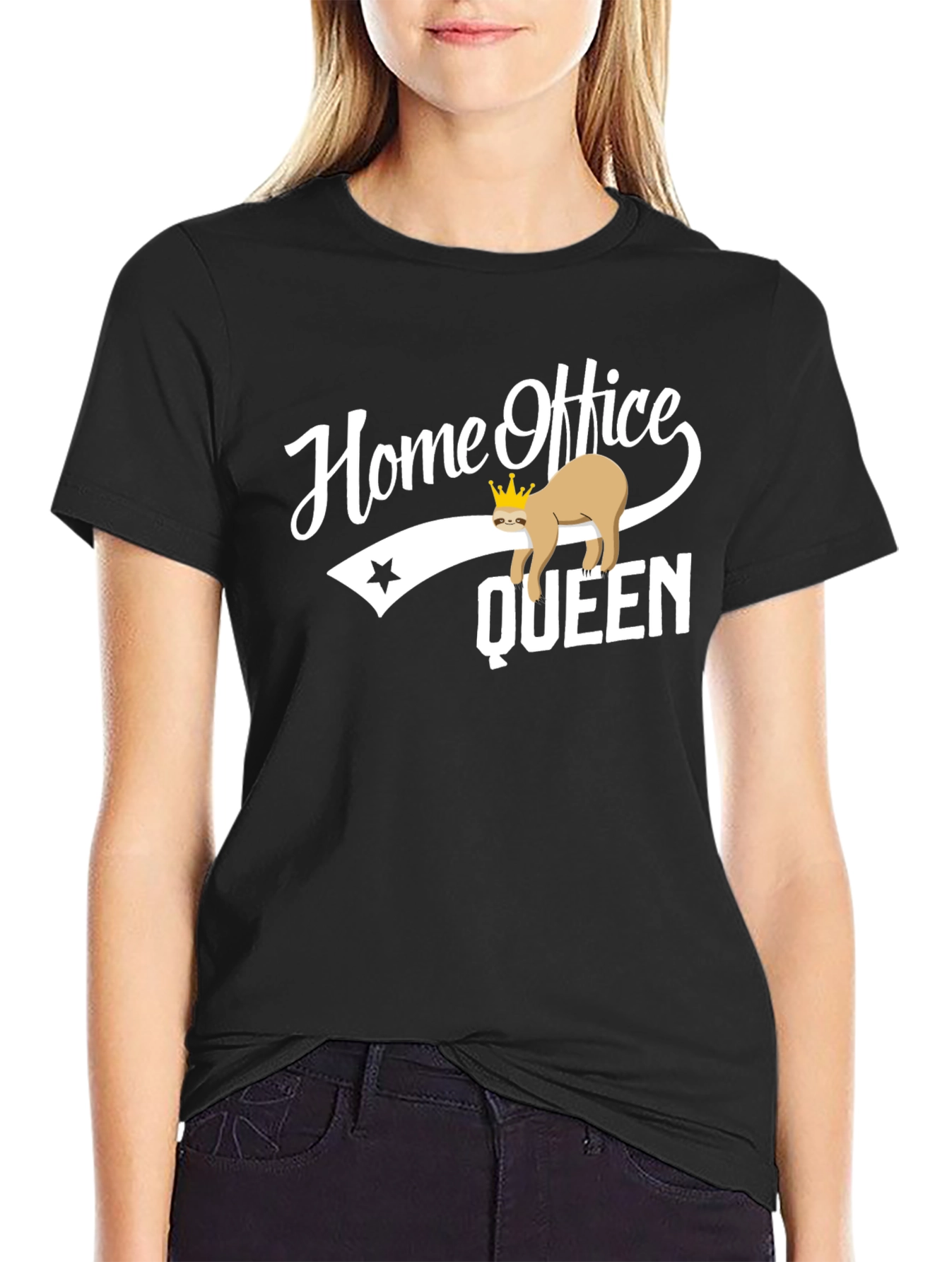 Home Office Queen Sloth Graphic T-Shirt