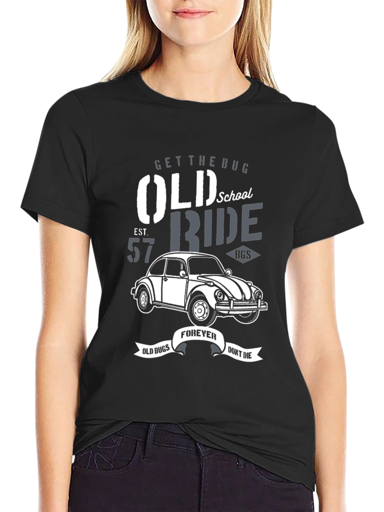 Old School VW Beetle T-Shirt - Classic Car Ride