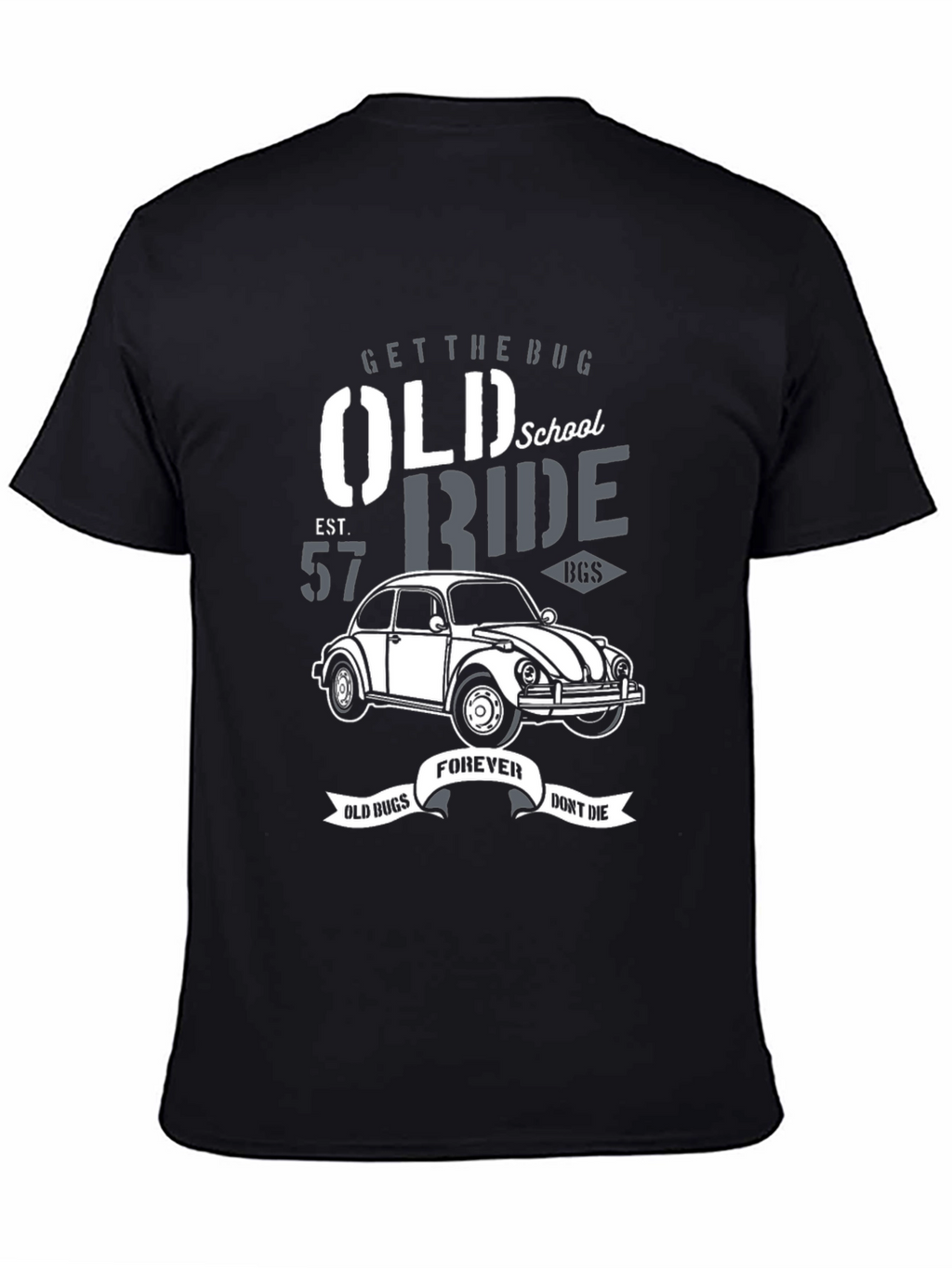 Old School VW Beetle T-Shirt - Classic Car Ride