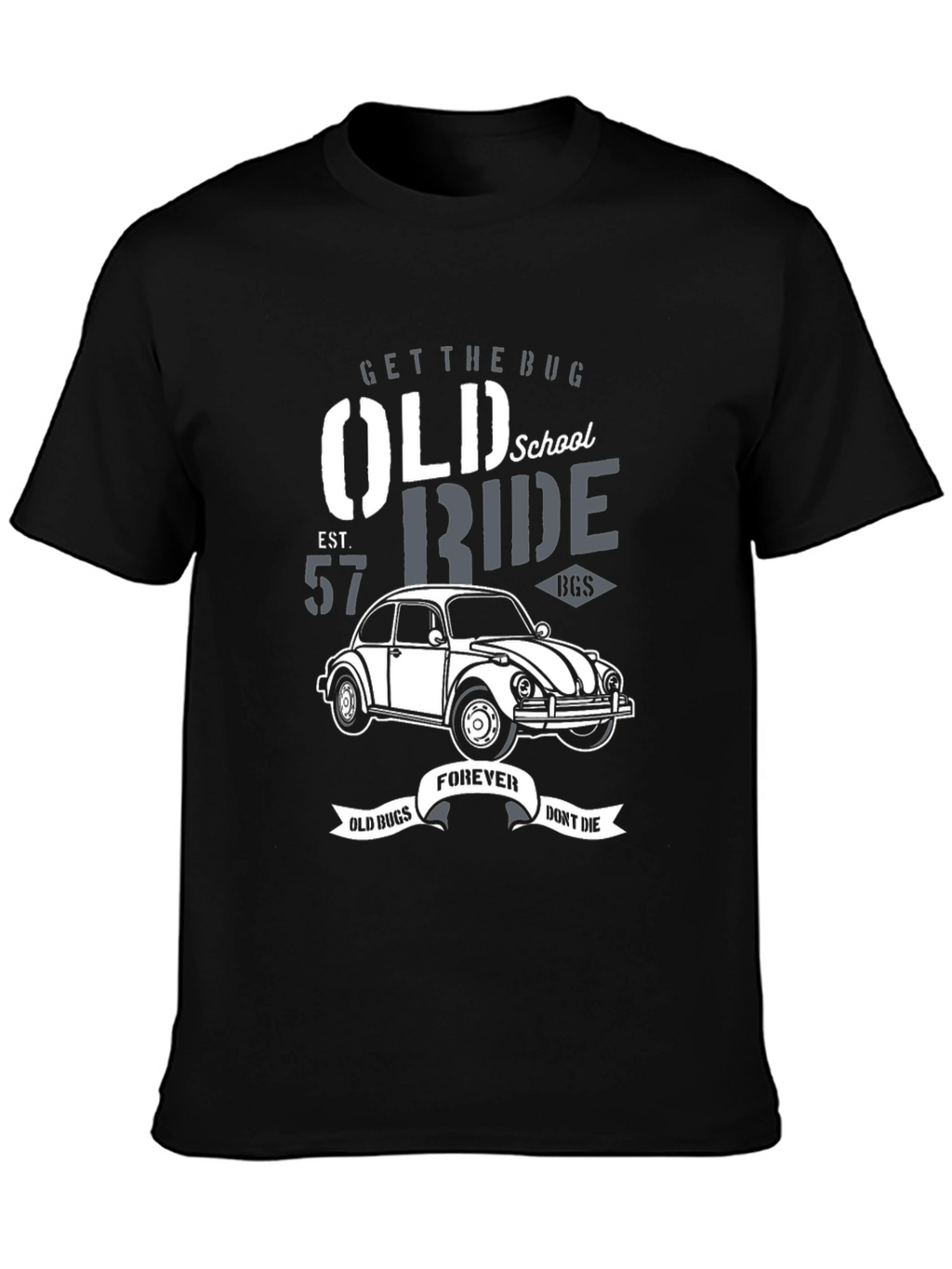 Old School VW Beetle T-Shirt - Classic Car Ride