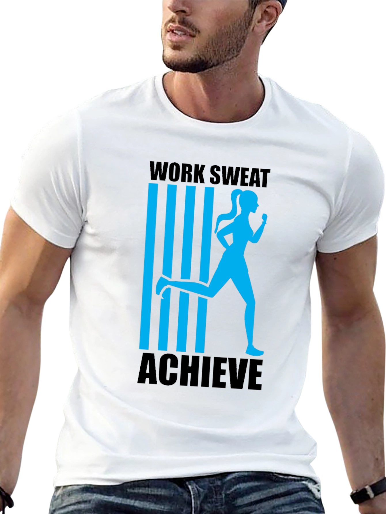 Work Sweat Achieve Graphic Tee - Black