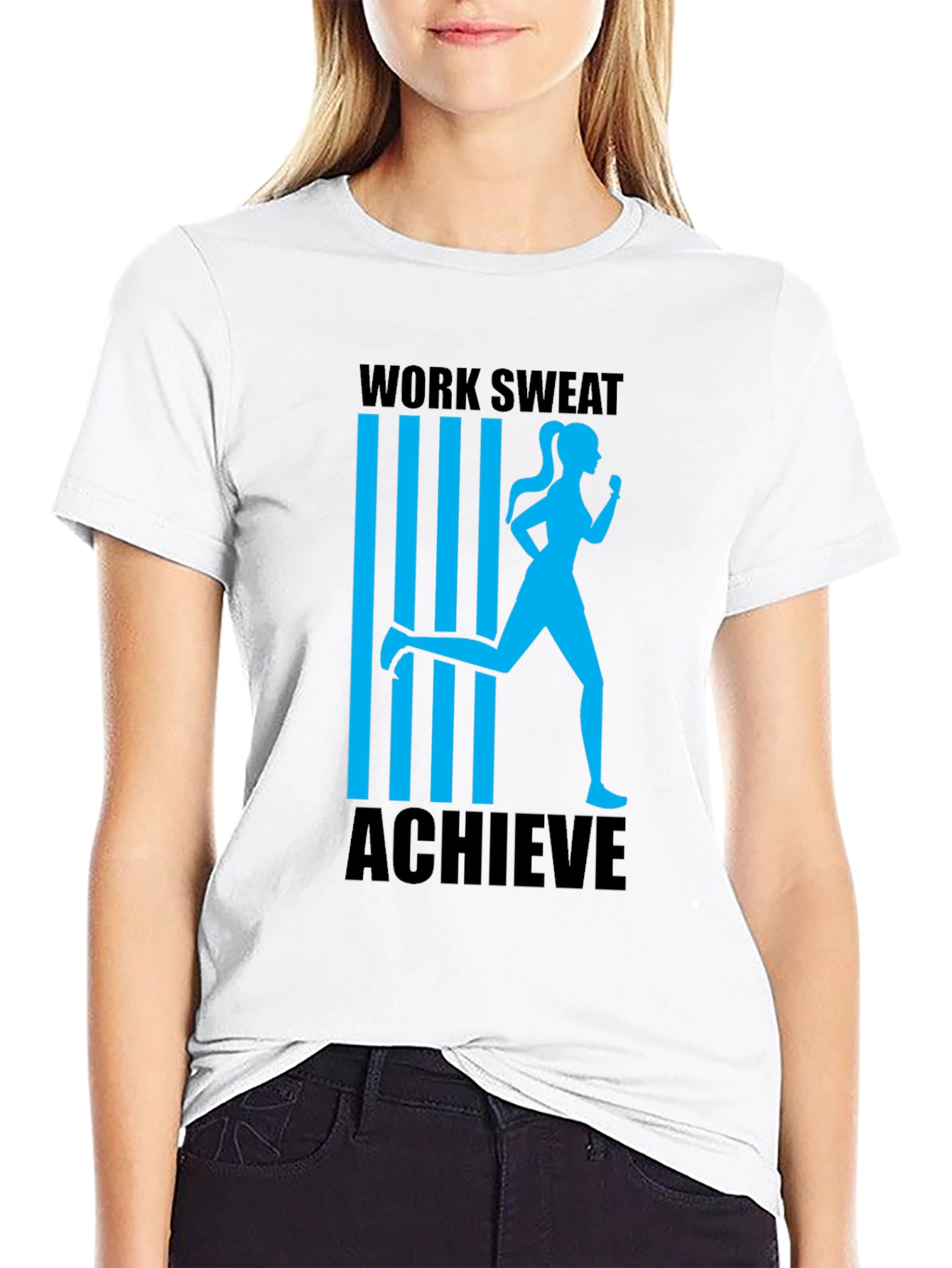Work Sweat Achieve Graphic Tee - Black