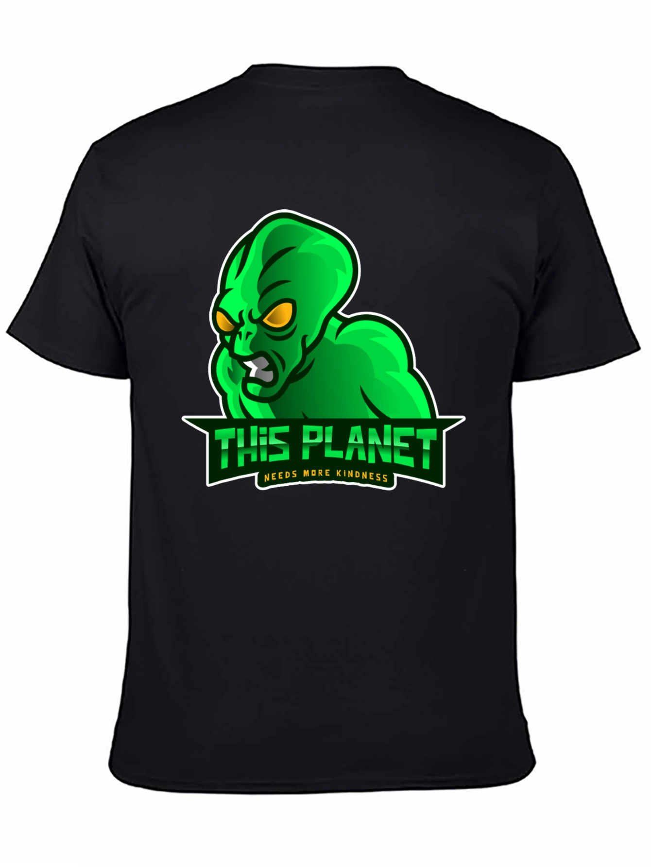 Alien This Planet Needs More Kindness Black T-Shirt