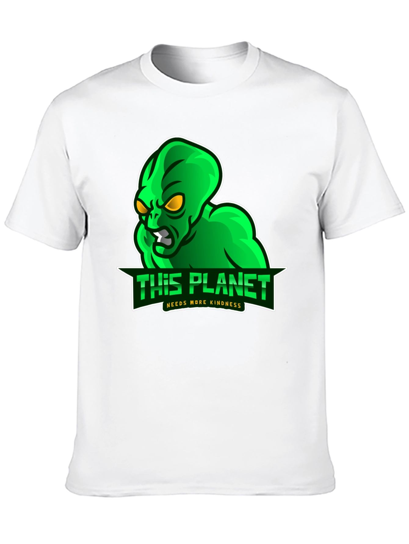 Alien This Planet Needs More Kindness Black T-Shirt