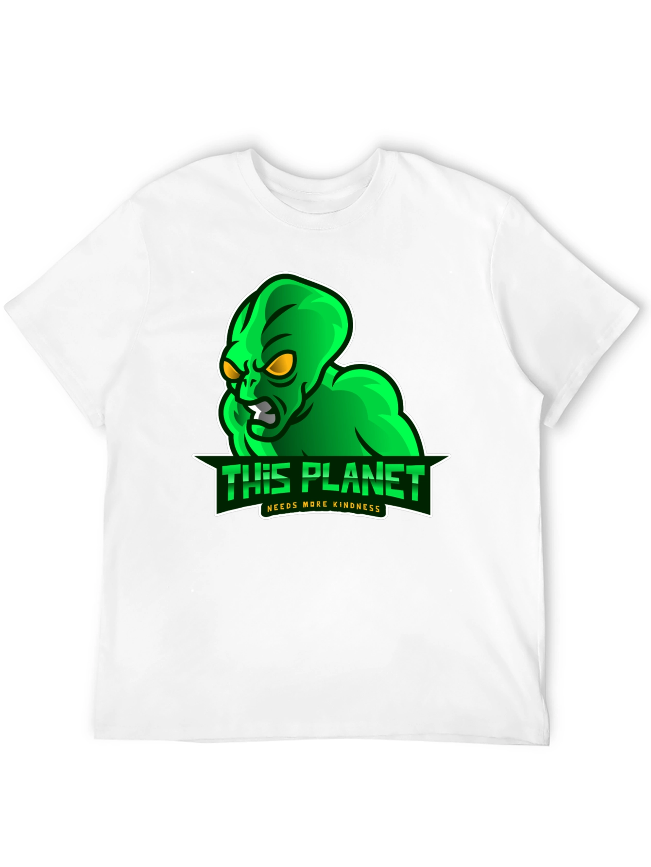 Alien This Planet Needs More Kindness Black T-Shirt